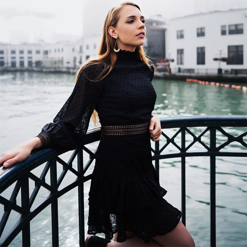 Open long sleeve dress
