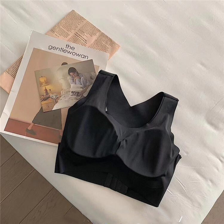Underwear front button traceless bra