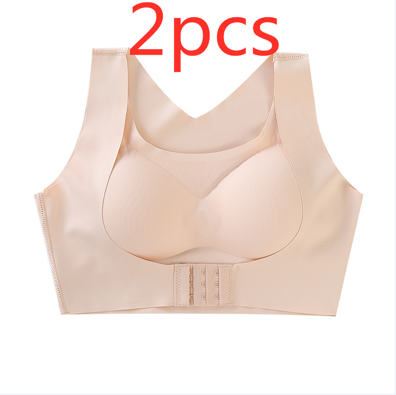 Underwear front button traceless bra
