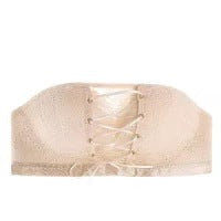 Strapless gathered non-slip push-up bra