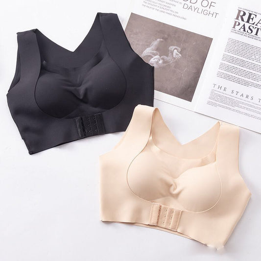 Underwear front button traceless bra