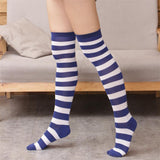 Wild-striped long tube bottoming socks