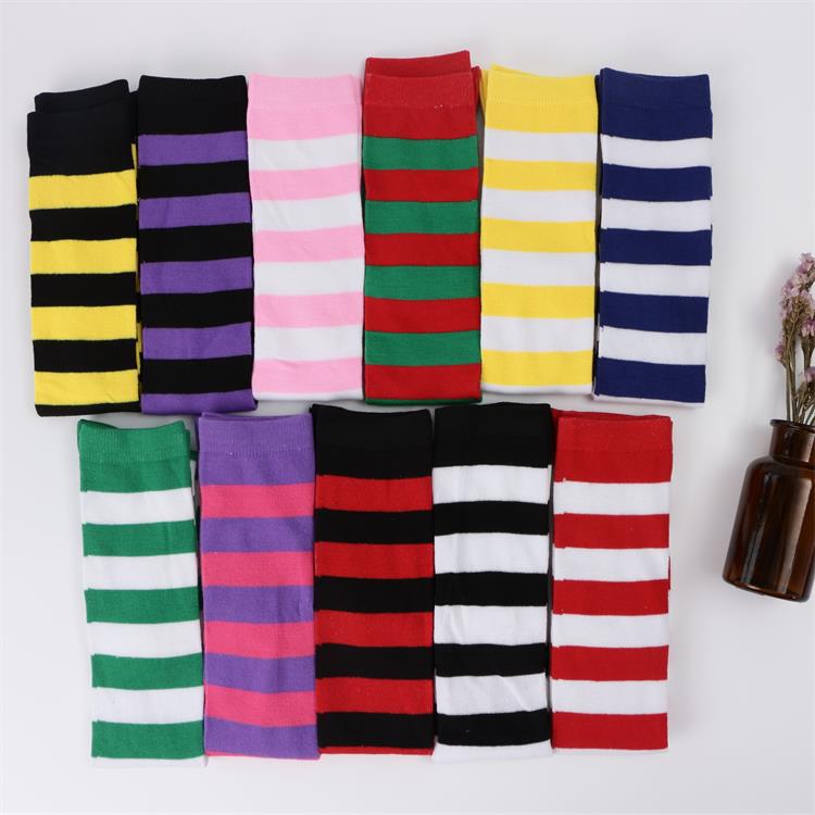 Wild-striped long tube bottoming socks