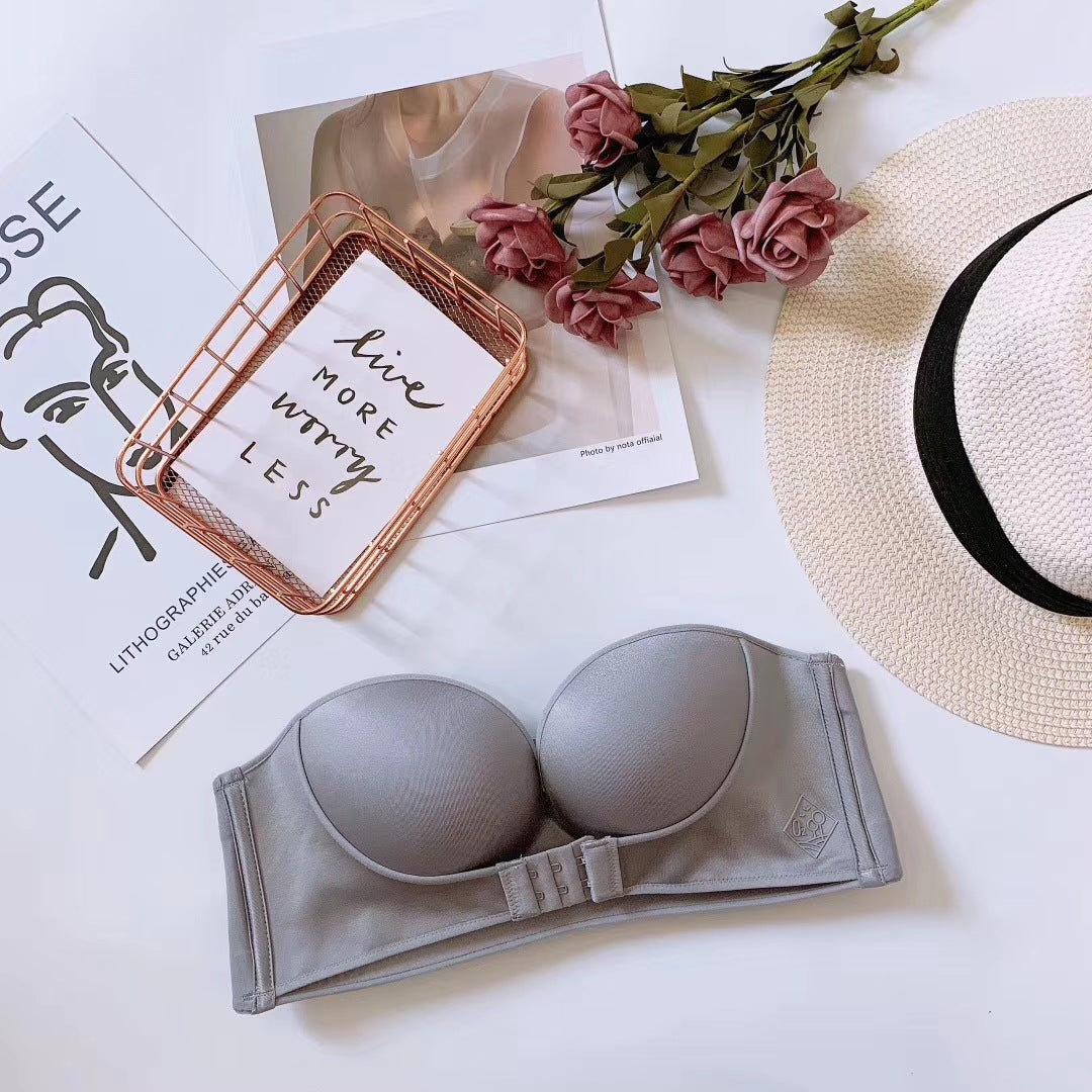 Front Buckle Gathered Thickening Bra